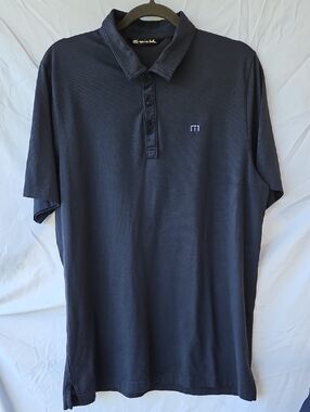 Travis Mathew Navy Short-Sleeve Polo.        Size XL